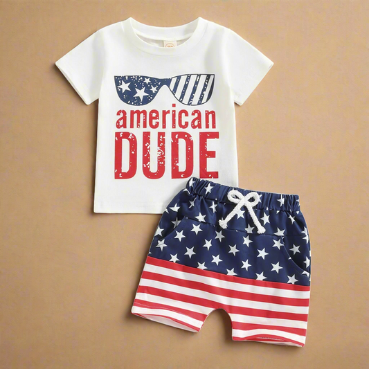 American Dude Baby Boy Set