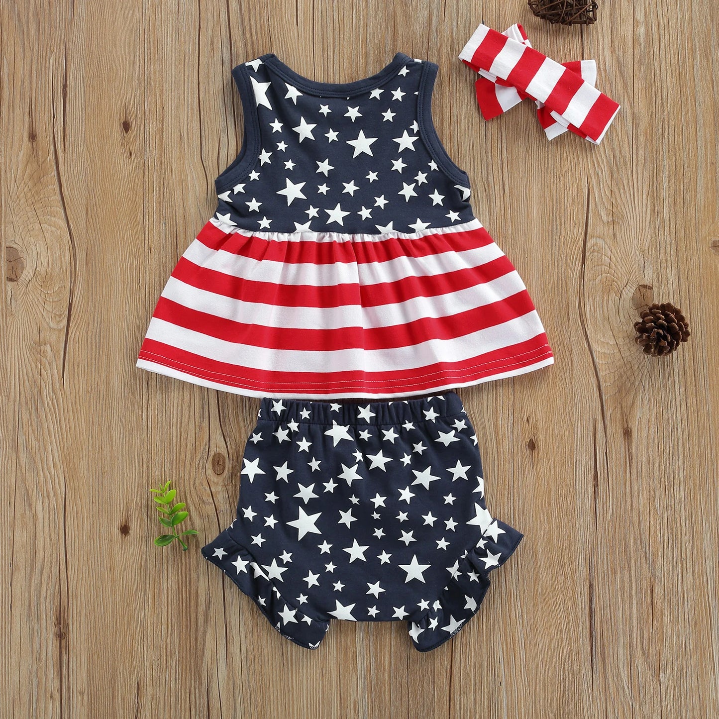 Stars and Stripes Girls 3pc Outfit