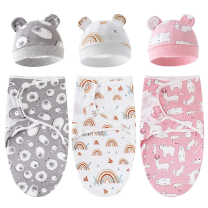 Newborn Swaddle & Hat Set