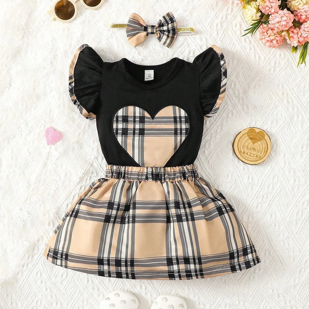 Berry Heart Skirt Set