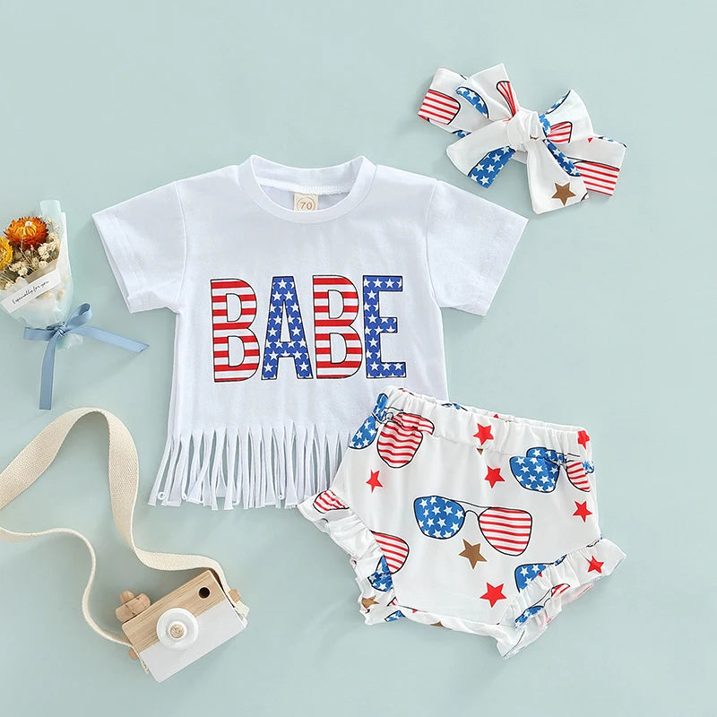 American Babe Tassel Tee Set