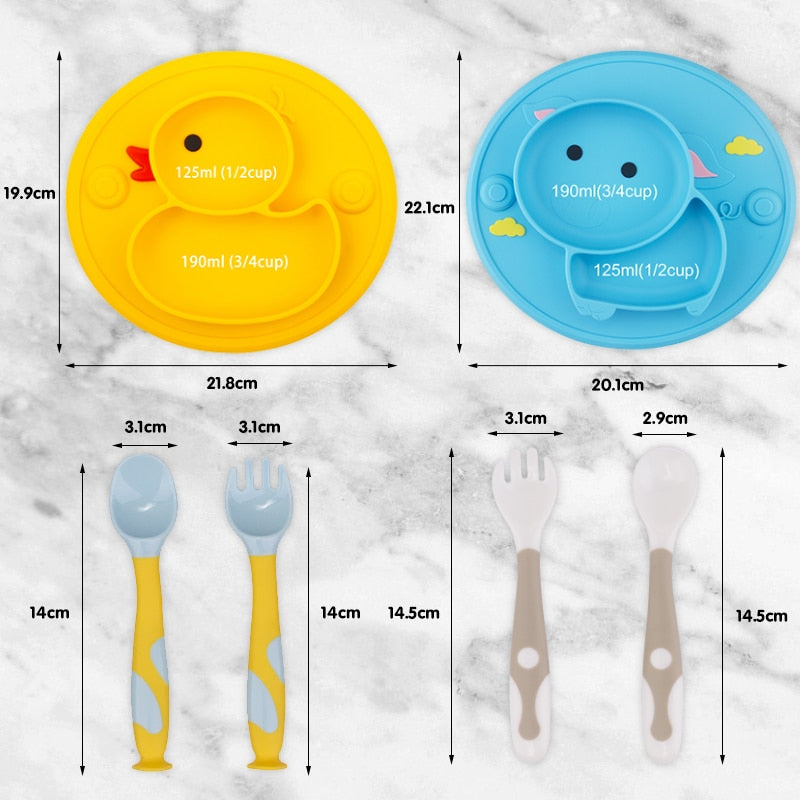 Anti-Slip Silicone Baby Dish