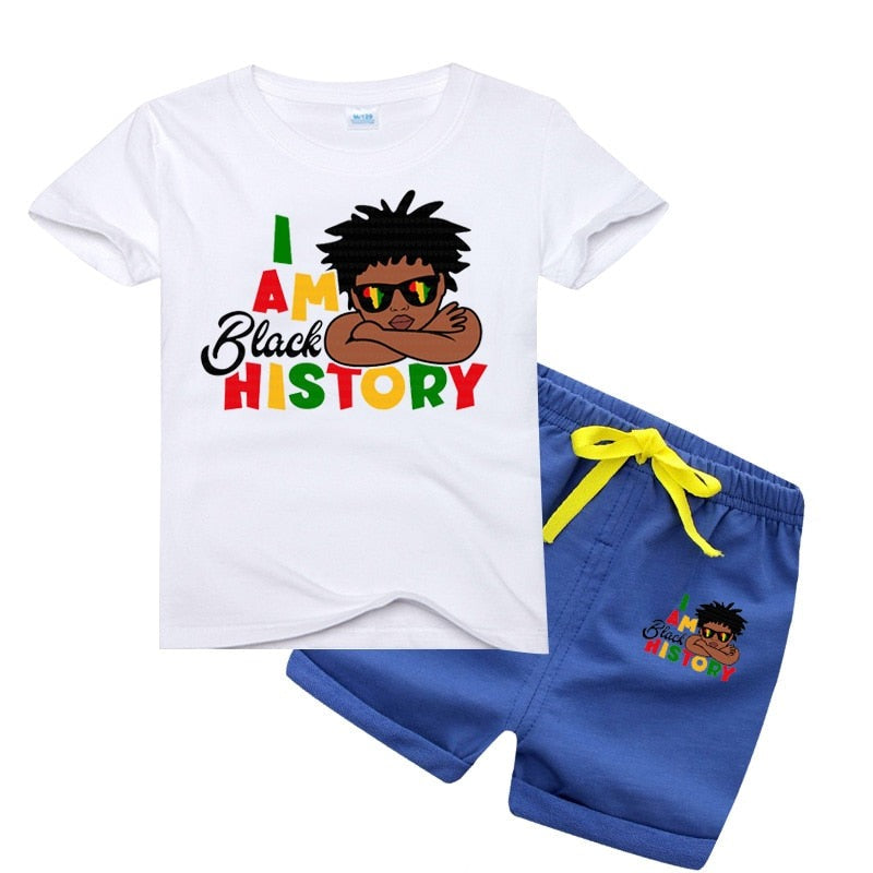 I Am Black History Tee & Shorts Set