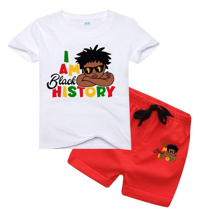 I Am Black History Tee & Shorts Set