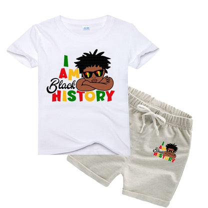 I Am Black History Tee & Shorts Set