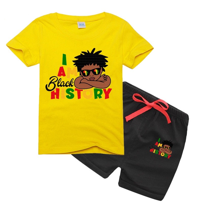 I Am Black History Tee & Shorts Set