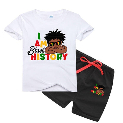 I Am Black History Tee & Shorts Set